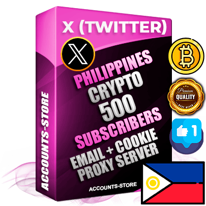 Professional Filipino PREMIUM X (Twitter) accounts of manual registration and farming for the CRYPTO niche with high trust history photos and tweets — fully themed and optimized for CRYPTO advertising and promotion — 500 niche-related live active followers 2009–2014 registration year Verified Email (Included) + Cookie JSON for secure import and login to the account + User Agent + High-quality filling (Photo Header Posts). Fully ready for targeted campaigns and ad launches from any country. Perfectly hold ads without bans. Ideal for any earning schemes affiliate promotions and marketing projects. Quality unlimited IPv4 proxy server included.