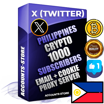 Professional Filipino PREMIUM X (Twitter) accounts of manual registration and farming for the CRYPTO niche with high trust history photos and tweets — fully themed and optimized for CRYPTO advertising and promotion — 1000 niche-related live active followers 2009–2014 registration year Verified Email (Included) + Cookie JSON for secure import and login to the account + User Agent + High-quality filling (Photo Header Posts). Fully ready for targeted campaigns and ad launches from any country. Perfectly hold ads without bans. Ideal for any earning schemes affiliate promotions and marketing projects. Quality unlimited IPv4 proxy server included.