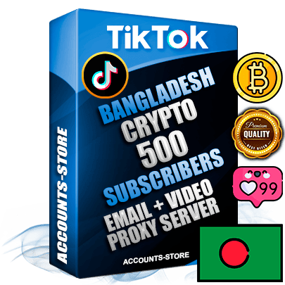 Professional Bangladeshi PREMIUM TikTok accounts of manual registration and farming for the CRYPTO niche with high trust history profile photos and videos — fully themed and optimized for CRYPTO advertising and promotion — 500 niche-related live active subscribers 2018–2022 registration years Verified Email (included) + Cookie JSON for secure import and login to the account + User Agent + high-quality content filling (profile photo banner and videos). Fully ready for targeted campaigns and ad launches from any country. Perfectly holds ads without bans. Ideal for any earning schemes affiliate promotions and marketing projects. Quality unlimited IPv4 proxy server included.