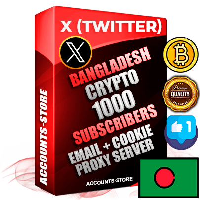 Professional Bangladeshi PREMIUM X (Twitter) accounts of manual registration and farming for the CRYPTO niche with high trust history photos and tweets — fully themed and optimized for CRYPTO advertising and promotion — 1000 niche-related live active followers 2009–2014 registration year Verified Email (Included) + Cookie JSON for secure import and login to the account + User Agent + High-quality filling (Photo Header Posts). Fully ready for targeted campaigns and ad launches from any country. Perfectly hold ads without bans. Ideal for any earning schemes affiliate promotions and marketing projects. Quality unlimited IPv4 proxy server included. Professional Bangladeshi PREMIUM X (Twitter) accounts of manual registration and farming for the CRYPTO niche with high trust history photos and tweets — fully themed and optimized for CRYPTO advertising and promotion — 1000 niche-related live active followers 2009–2014 registration year Verified Email (Included) + Cookie JSON for secure import and login to the account + User Agent + High-quality filling (Photo Header Posts). Fully ready for targeted campaigns and ad launches from any country. Perfectly hold ads without bans. Ideal for any earning schemes affiliate promotions and marketing projects. Quality unlimited IPv4 proxy server included.