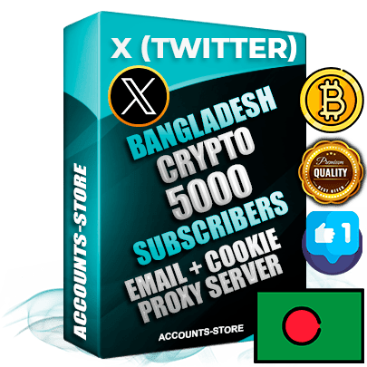 Professional Bangladeshi PREMIUM X (Twitter) accounts of manual registration and farming for the CRYPTO niche with high trust history photos and tweets — fully themed and optimized for CRYPTO advertising and promotion — 5000 niche-related live active followers 2009–2014 registration year Verified Email (Included) + Cookie JSON for secure import and login to the account + User Agent + High-quality filling (Photo Header Posts). Fully ready for targeted campaigns and ad launches from any country. Perfectly hold ads without bans. Ideal for any earning schemes affiliate promotions and marketing projects. Quality unlimited IPv4 proxy server included. Professional Bangladeshi PREMIUM X (Twitter) accounts of manual registration and farming for the CRYPTO niche with high trust history photos and tweets — fully themed and optimized for CRYPTO advertising and promotion — 5000 niche-related live active followers 2009–2014 registration year Verified Email (Included) + Cookie JSON for secure import and login to the account + User Agent + High-quality filling (Photo Header Posts). Fully ready for targeted campaigns and ad launches from any country. Perfectly hold ads without bans. Ideal for any earning schemes affiliate promotions and marketing projects. Quality unlimited IPv4 proxy server included.