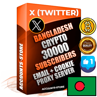 Professional Bangladeshi PREMIUM X (Twitter) accounts of manual registration and farming for the CRYPTO niche with high trust history photos and tweets — fully themed and optimized for CRYPTO advertising and promotion — 30000 niche-related live active followers 2009–2014 registration year Verified Email (Included) + Cookie JSON for secure import and login to the account + User Agent + High-quality filling (Photo Header Posts). Fully ready for targeted campaigns and ad launches from any country. Perfectly hold ads without bans. Ideal for any earning schemes affiliate promotions and marketing projects. Quality unlimited IPv4 proxy server included.