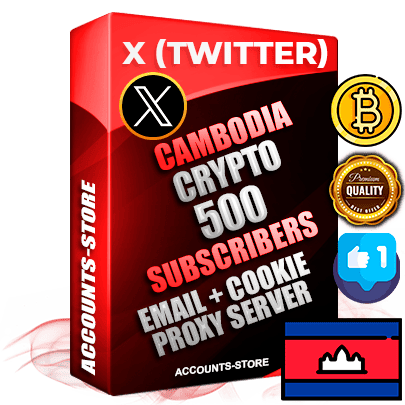 Professional Cambodian PREMIUM X (Twitter) accounts of manual registration and farming for the CRYPTO niche with high trust history photos and tweets — fully themed and optimized for CRYPTO advertising and promotion — 500 niche-related live active followers 2009–2014 registration year Verified Email (Included) + Cookie JSON for secure import and login to the account + User Agent + High-quality filling (Photo Header Posts). Fully ready for targeted campaigns and ad launches from any country. Perfectly hold ads without bans. Ideal for any earning schemes affiliate promotions and marketing projects. Quality unlimited IPv4 proxy server included. Professional Cambodian PREMIUM X (Twitter) accounts of manual registration and farming for the CRYPTO niche with high trust history photos and tweets — fully themed and optimized for CRYPTO advertising and promotion — 500 niche-related live active followers 2009–2014 registration year Verified Email (Included) + Cookie JSON for secure import and login to the account + User Agent + High-quality filling (Photo Header Posts). Fully ready for targeted campaigns and ad launches from any country. Perfectly hold ads without bans. Ideal for any earning schemes affiliate promotions and marketing projects. Quality unlimited IPv4 proxy server included.