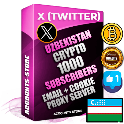 Professional Uzbek PREMIUM X (Twitter) accounts of manual registration and farming for the CRYPTO niche with high trust history photos and tweets — fully themed and optimized for CRYPTO advertising and promotion — 1000 niche-related live active followers 2009–2014 registration year Verified Email (Included) + Cookie JSON for secure import and login to the account + User Agent + High-quality filling (Photo Header Posts). Fully ready for targeted campaigns and ad launches from any country. Perfectly hold ads without bans. Ideal for any earning schemes affiliate promotions and marketing projects. Quality unlimited IPv4 proxy server included. Professional Uzbek PREMIUM X (Twitter) accounts of manual registration and farming for the CRYPTO niche with high trust history photos and tweets — fully themed and optimized for CRYPTO advertising and promotion — 1000 niche-related live active followers 2009–2014 registration year Verified Email (Included) + Cookie JSON for secure import and login to the account + User Agent + High-quality filling (Photo Header Posts). Fully ready for targeted campaigns and ad launches from any country. Perfectly hold ads without bans. Ideal for any earning schemes affiliate promotions and marketing projects. Quality unlimited IPv4 proxy server included.