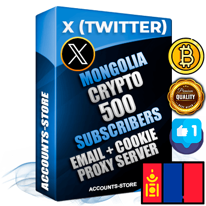 Professional Mongolian PREMIUM X (Twitter) accounts of manual registration and farming for the CRYPTO niche with high trust history photos and tweets — fully themed and optimized for CRYPTO advertising and promotion — 500 niche-related live active followers 2009–2014 registration year Verified Email (Included) + Cookie JSON for secure import and login to the account + User Agent + High-quality filling (Photo Header Posts). Fully ready for targeted campaigns and ad launches from any country. Perfectly hold ads without bans. Ideal for any earning schemes affiliate promotions and marketing projects. Quality unlimited IPv4 proxy server included.