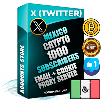 Professional Mexican PREMIUM X (Twitter) accounts of manual registration and farming for the CRYPTO niche with high trust history photos and tweets — fully themed and optimized for CRYPTO advertising and promotion — 1000 niche-related live active followers 2009–2014 registration year Verified Email (Included) + Cookie JSON for secure import and login to the account + User Agent + High-quality filling (Photo Header Posts). Fully ready for targeted campaigns and ad launches from any country. Perfectly hold ads without bans. Ideal for any earning schemes affiliate promotions and marketing projects. Quality unlimited IPv4 proxy server included.