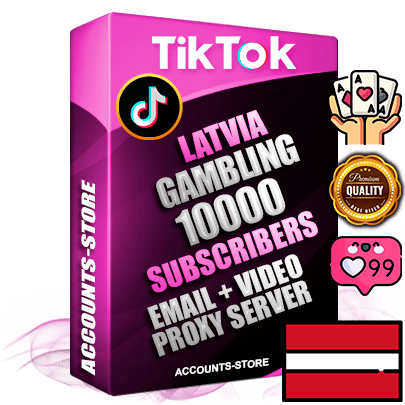 Professional Latvian PREMIUM TikTok accounts of manual registration and farming for the GAMBLING niche with high trust history profile photos and videos — fully themed and optimized for GAMBLING advertising and promotion — 10000 niche-related live active subscribers 2018–2022 registration years Verified Email (included) + Cookie JSON for secure import and login to the account + User Agent + high-quality content filling (profile photo banner and videos). Fully ready for targeted campaigns and ad launches from any country. Perfectly holds ads without bans. Ideal for any earning schemes affiliate promotions and marketing projects. Quality unlimited IPv4 proxy server included.