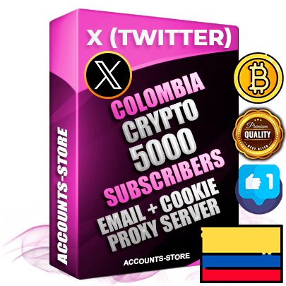Professional Colombian PREMIUM X (Twitter) accounts of manual registration and farming for the CRYPTO niche with high trust history photos and tweets — fully themed and optimized for CRYPTO advertising and promotion — 5000 niche-related live active followers 2009–2014 registration year Verified Email (Included) + Cookie JSON for secure import and login to the account + User Agent + High-quality filling (Photo Header Posts). Fully ready for targeted campaigns and ad launches from any country. Perfectly hold ads without bans. Ideal for any earning schemes affiliate promotions and marketing projects. Quality unlimited IPv4 proxy server included. Professional Colombian PREMIUM X (Twitter) accounts of manual registration and farming for the CRYPTO niche with high trust history photos and tweets — fully themed and optimized for CRYPTO advertising and promotion — 5000 niche-related live active followers 2009–2014 registration year Verified Email (Included) + Cookie JSON for secure import and login to the account + User Agent + High-quality filling (Photo Header Posts). Fully ready for targeted campaigns and ad launches from any country. Perfectly hold ads without bans. Ideal for any earning schemes affiliate promotions and marketing projects. Quality unlimited IPv4 proxy server included.