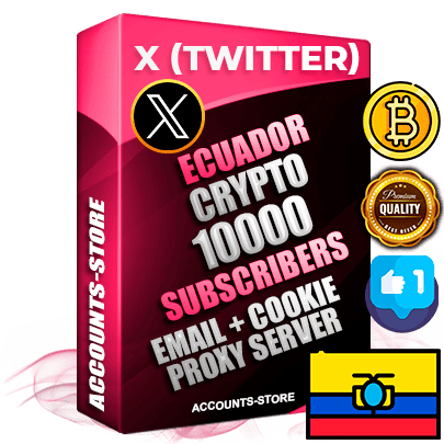 Professional Ecuadorian PREMIUM X (Twitter) accounts of manual registration and farming for the CRYPTO niche with high trust history photos and tweets — fully themed and optimized for CRYPTO advertising and promotion — 10000 niche-related live active followers 2009–2014 registration year Verified Email (Included) + Cookie JSON for secure import and login to the account + User Agent + High-quality filling (Photo Header Posts). Fully ready for targeted campaigns and ad launches from any country. Perfectly hold ads without bans. Ideal for any earning schemes affiliate promotions and marketing projects. Quality unlimited IPv4 proxy server included. Professional Ecuadorian PREMIUM X (Twitter) accounts of manual registration and farming for the CRYPTO niche with high trust history photos and tweets — fully themed and optimized for CRYPTO advertising and promotion — 10000 niche-related live active followers 2009–2014 registration year Verified Email (Included) + Cookie JSON for secure import and login to the account + User Agent + High-quality filling (Photo Header Posts). Fully ready for targeted campaigns and ad launches from any country. Perfectly hold ads without bans. Ideal for any earning schemes affiliate promotions and marketing projects. Quality unlimited IPv4 proxy server included.