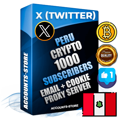 Professional Peruvian PREMIUM X (Twitter) accounts of manual registration and farming for the CRYPTO niche with high trust history photos and tweets — fully themed and optimized for CRYPTO advertising and promotion — 1000 niche-related live active followers 2009–2014 registration year Verified Email (Included) + Cookie JSON for secure import and login to the account + User Agent + High-quality filling (Photo Header Posts). Fully ready for targeted campaigns and ad launches from any country. Perfectly hold ads without bans. Ideal for any earning schemes affiliate promotions and marketing projects. Quality unlimited IPv4 proxy server included. Professional Peruvian PREMIUM X (Twitter) accounts of manual registration and farming for the CRYPTO niche with high trust history photos and tweets — fully themed and optimized for CRYPTO advertising and promotion — 1000 niche-related live active followers 2009–2014 registration year Verified Email (Included) + Cookie JSON for secure import and login to the account + User Agent + High-quality filling (Photo Header Posts). Fully ready for targeted campaigns and ad launches from any country. Perfectly hold ads without bans. Ideal for any earning schemes affiliate promotions and marketing projects. Quality unlimited IPv4 proxy server included.