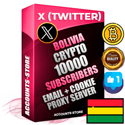 Professional Bolivian PREMIUM X (Twitter) accounts of manual registration and farming for the CRYPTO niche with high trust history photos and tweets — fully themed and optimized for CRYPTO advertising and promotion — 10000 niche-related live active followers 2009–2014 registration year Verified Email (Included) + Cookie JSON for secure import and login to the account + User Agent + High-quality filling (Photo Header Posts). Fully ready for targeted campaigns and ad launches from any country. Perfectly hold ads without bans. Ideal for any earning schemes affiliate promotions and marketing projects. Quality unlimited IPv4 proxy server included. Professional Bolivian PREMIUM X (Twitter) accounts of manual registration and farming for the CRYPTO niche with high trust history photos and tweets — fully themed and optimized for CRYPTO advertising and promotion — 10000 niche-related live active followers 2009–2014 registration year Verified Email (Included) + Cookie JSON for secure import and login to the account + User Agent + High-quality filling (Photo Header Posts). Fully ready for targeted campaigns and ad launches from any country. Perfectly hold ads without bans. Ideal for any earning schemes affiliate promotions and marketing projects. Quality unlimited IPv4 proxy server included.