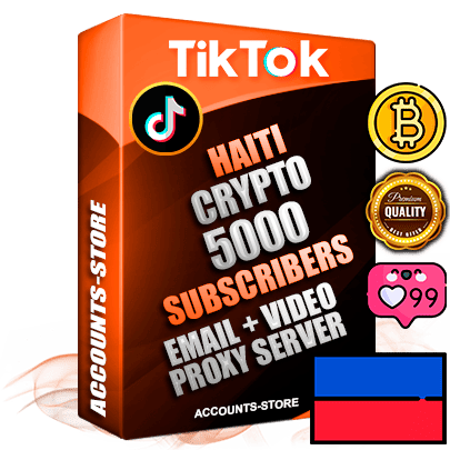 Professional Haitian PREMIUM TikTok accounts of manual registration and farming for the CRYPTO niche with high trust history profile photos and videos — fully themed and optimized for CRYPTO advertising and promotion — 5000 niche-related live active subscribers 2018–2022 registration years Verified Email (included) + Cookie JSON for secure import and login to the account + User Agent + high-quality content filling (profile photo banner and videos). Fully ready for targeted campaigns and ad launches from any country. Perfectly holds ads without bans. Ideal for any earning schemes affiliate promotions and marketing projects. Quality unlimited IPv4 proxy server included.