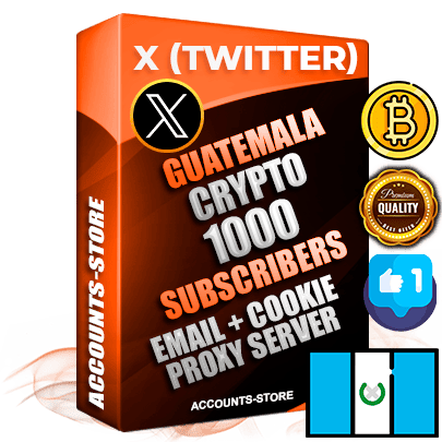 Professional Guatemalan PREMIUM X (Twitter) accounts of manual registration and farming for the CRYPTO niche with high trust history photos and tweets — fully themed and optimized for CRYPTO advertising and promotion — 1000 niche-related live active followers 2009–2014 registration year Verified Email (Included) + Cookie JSON for secure import and login to the account + User Agent + High-quality filling (Photo Header Posts). Fully ready for targeted campaigns and ad launches from any country. Perfectly hold ads without bans. Ideal for any earning schemes affiliate promotions and marketing projects. Quality unlimited IPv4 proxy server included.