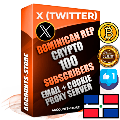 Professional Dominican PREMIUM X (Twitter) accounts of manual registration and farming for the CRYPTO niche with high trust history photos and tweets — fully themed and optimized for CRYPTO advertising and promotion — 100 niche-related live active followers 2009–2014 registration year Verified Email (Included) + Cookie JSON for secure import and login to the account + User Agent + High-quality filling (Photo Header Posts). Fully ready for targeted campaigns and ad launches from any country. Perfectly hold ads without bans. Ideal for any earning schemes affiliate promotions and marketing projects. Quality unlimited IPv4 proxy server included.