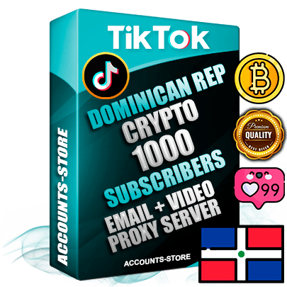 Professional Dominican PREMIUM TikTok accounts of manual registration and farming for the CRYPTO niche with high trust history profile photos and videos — fully themed and optimized for CRYPTO advertising and promotion — 1000 niche-related live active subscribers 2018–2022 registration years Verified Email (included) + Cookie JSON for secure import and login to the account + User Agent + high-quality content filling (profile photo banner and videos). Fully ready for targeted campaigns and ad launches from any country. Perfectly holds ads without bans. Ideal for any earning schemes affiliate promotions and marketing projects. Quality unlimited IPv4 proxy server included. Professional Dominican PREMIUM TikTok accounts of manual registration and farming for the CRYPTO niche with high trust history profile photos and videos — fully themed and optimized for CRYPTO advertising and promotion — 1000 niche-related live active subscribers 2018–2022 registration years Verified Email (included) + Cookie JSON for secure import and login to the account + User Agent + high-quality content filling (profile photo banner and videos). Fully ready for targeted campaigns and ad launches from any country. Perfectly holds ads without bans. Ideal for any earning schemes affiliate promotions and marketing projects. Quality unlimited IPv4 proxy server included.