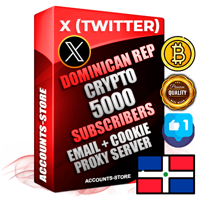 Professional Dominican PREMIUM X (Twitter) accounts of manual registration and farming for the CRYPTO niche with high trust history photos and tweets — fully themed and optimized for CRYPTO advertising and promotion — 5000 niche-related live active followers 2009–2014 registration year Verified Email (Included) + Cookie JSON for secure import and login to the account + User Agent + High-quality filling (Photo Header Posts). Fully ready for targeted campaigns and ad launches from any country. Perfectly hold ads without bans. Ideal for any earning schemes affiliate promotions and marketing projects. Quality unlimited IPv4 proxy server included.