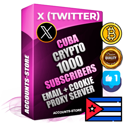 Professional Cuban PREMIUM X (Twitter) accounts of manual registration and farming for the CRYPTO niche with high trust history photos and tweets — fully themed and optimized for CRYPTO advertising and promotion — 1000 niche-related live active followers 2009–2014 registration year Verified Email (Included) + Cookie JSON for secure import and login to the account + User Agent + High-quality filling (Photo Header Posts). Fully ready for targeted campaigns and ad launches from any country. Perfectly hold ads without bans. Ideal for any earning schemes affiliate promotions and marketing projects. Quality unlimited IPv4 proxy server included.