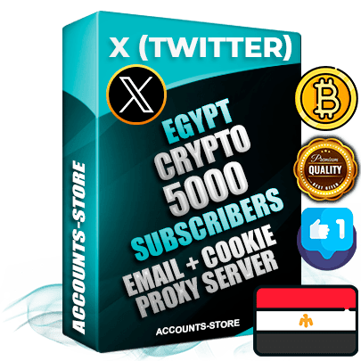 Professional Egyptian PREMIUM X (Twitter) accounts of manual registration and farming for the CRYPTO niche with high trust history photos and tweets — fully themed and optimized for CRYPTO advertising and promotion — 5000 niche-related live active followers 2009–2014 registration year Verified Email (Included) + Cookie JSON for secure import and login to the account + User Agent + High-quality filling (Photo Header Posts). Fully ready for targeted campaigns and ad launches from any country. Perfectly hold ads without bans. Ideal for any earning schemes affiliate promotions and marketing projects. Quality unlimited IPv4 proxy server included.