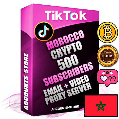 Professional Moroccan PREMIUM TikTok accounts of manual registration and farming for the CRYPTO niche with high trust history profile photos and videos — fully themed and optimized for CRYPTO advertising and promotion — 500 niche-related live active subscribers 2018–2022 registration years Verified Email (included) + Cookie JSON for secure import and login to the account + User Agent + high-quality content filling (profile photo banner and videos). Fully ready for targeted campaigns and ad launches from any country. Perfectly holds ads without bans. Ideal for any earning schemes affiliate promotions and marketing projects. Quality unlimited IPv4 proxy server included.