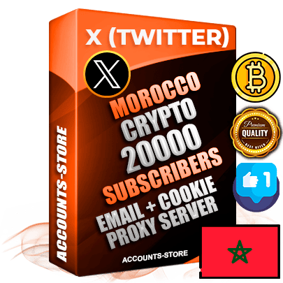 Professional Moroccan PREMIUM X (Twitter) accounts of manual registration and farming for the CRYPTO niche with high trust history photos and tweets — fully themed and optimized for CRYPTO advertising and promotion — 20000 niche-related live active followers 2009–2014 registration year Verified Email (Included) + Cookie JSON for secure import and login to the account + User Agent + High-quality filling (Photo Header Posts). Fully ready for targeted campaigns and ad launches from any country. Perfectly hold ads without bans. Ideal for any earning schemes affiliate promotions and marketing projects. Quality unlimited IPv4 proxy server included. Professional Moroccan PREMIUM X (Twitter) accounts of manual registration and farming for the CRYPTO niche with high trust history photos and tweets — fully themed and optimized for CRYPTO advertising and promotion — 20000 niche-related live active followers 2009–2014 registration year Verified Email (Included) + Cookie JSON for secure import and login to the account + User Agent + High-quality filling (Photo Header Posts). Fully ready for targeted campaigns and ad launches from any country. Perfectly hold ads without bans. Ideal for any earning schemes affiliate promotions and marketing projects. Quality unlimited IPv4 proxy server included.