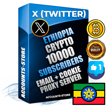 Professional Ethiopian PREMIUM X (Twitter) accounts of manual registration and farming for the CRYPTO niche with high trust history photos and tweets — fully themed and optimized for CRYPTO advertising and promotion — 10000 niche-related live active followers 2009–2014 registration year Verified Email (Included) + Cookie JSON for secure import and login to the account + User Agent + High-quality filling (Photo Header Posts). Fully ready for targeted campaigns and ad launches from any country. Perfectly hold ads without bans. Ideal for any earning schemes affiliate promotions and marketing projects. Quality unlimited IPv4 proxy server included.