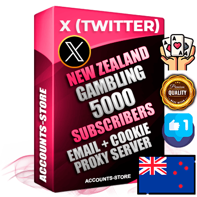 Professional New Zealand PREMIUM X (Twitter) accounts of manual registration and farming for the GAMBLING niche with high trust history photos and tweets — fully themed and optimized for GAMBLING advertising and promotion — 5000 niche-related live active followers 2009–2014 registration year Verified Email (Included) + Cookie JSON for secure import and login to the account + User Agent + High-quality filling (Photo Header Posts). Fully ready for targeted campaigns and ad launches from any country. Perfectly hold ads without bans. Ideal for any earning schemes affiliate promotions and marketing projects. Quality unlimited IPv4 proxy server included.