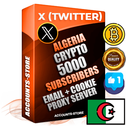 Professional Algerian PREMIUM X (Twitter) accounts of manual registration and farming for the CRYPTO niche with high trust history photos and tweets — fully themed and optimized for CRYPTO advertising and promotion — 5000 niche-related live active followers 2009–2014 registration year Verified Email (Included) + Cookie JSON for secure import and login to the account + User Agent + High-quality filling (Photo Header Posts). Fully ready for targeted campaigns and ad launches from any country. Perfectly hold ads without bans. Ideal for any earning schemes affiliate promotions and marketing projects. Quality unlimited IPv4 proxy server included.