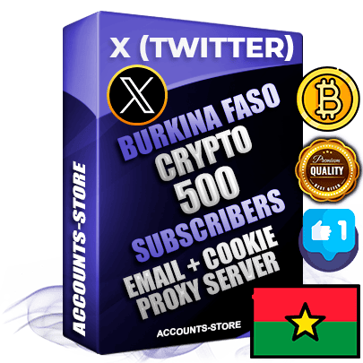 Professional Burkinabè PREMIUM X (Twitter) accounts of manual registration and farming for the CRYPTO niche with high trust history photos and tweets — fully themed and optimized for CRYPTO advertising and promotion — 500 niche-related live active followers 2009–2014 registration year Verified Email (Included) + Cookie JSON for secure import and login to the account + User Agent + High-quality filling (Photo Header Posts). Fully ready for targeted campaigns and ad launches from any country. Perfectly hold ads without bans. Ideal for any earning schemes affiliate promotions and marketing projects. Quality unlimited IPv4 proxy server included.