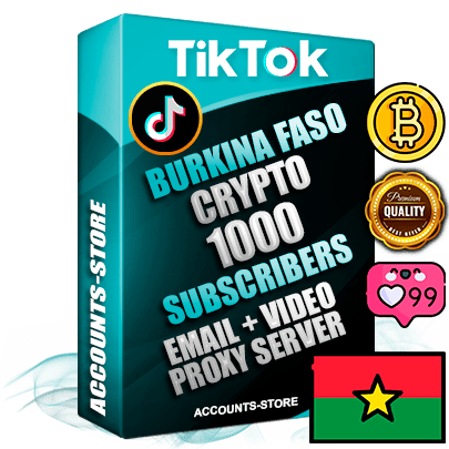 Professional Burkinabè PREMIUM TikTok accounts of manual registration and farming for the CRYPTO niche with high trust history profile photos and videos — fully themed and optimized for CRYPTO advertising and promotion — 1000 niche-related live active subscribers 2018–2022 registration years Verified Email (included) + Cookie JSON for secure import and login to the account + User Agent + high-quality content filling (profile photo banner and videos). Fully ready for targeted campaigns and ad launches from any country. Perfectly holds ads without bans. Ideal for any earning schemes affiliate promotions and marketing projects. Quality unlimited IPv4 proxy server included.