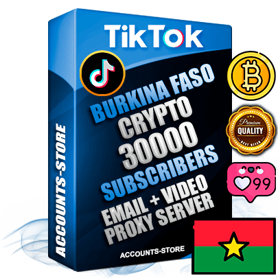 Professional Burkinabè PREMIUM TikTok accounts of manual registration and farming for the CRYPTO niche with high trust history profile photos and videos — fully themed and optimized for CRYPTO advertising and promotion — 30000 niche-related live active subscribers 2018–2022 registration years Verified Email (included) + Cookie JSON for secure import and login to the account + User Agent + high-quality content filling (profile photo banner and videos). Fully ready for targeted campaigns and ad launches from any country. Perfectly holds ads without bans. Ideal for any earning schemes affiliate promotions and marketing projects. Quality unlimited IPv4 proxy server included.