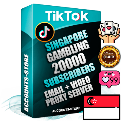 Professional Singapore PREMIUM TikTok accounts of manual registration and farming for the GAMBLING niche with high trust history profile photos and videos — fully themed and optimized for GAMBLING advertising and promotion — 20000 niche-related live active subscribers 2018–2022 registration years Verified Email (included) + Cookie JSON for secure import and login to the account + User Agent + high-quality content filling (profile photo banner and videos). Fully ready for targeted campaigns and ad launches from any country. Perfectly holds ads without bans. Ideal for any earning schemes affiliate promotions and marketing projects. Quality unlimited IPv4 proxy server included. Professional Singapore PREMIUM TikTok accounts of manual registration and farming for the GAMBLING niche with high trust history profile photos and videos — fully themed and optimized for GAMBLING advertising and promotion — 20000 niche-related live active subscribers 2018–2022 registration years Verified Email (included) + Cookie JSON for secure import and login to the account + User Agent + high-quality content filling (profile photo banner and videos). Fully ready for targeted campaigns and ad launches from any country. Perfectly holds ads without bans. Ideal for any earning schemes affiliate promotions and marketing projects. Quality unlimited IPv4 proxy server included.
