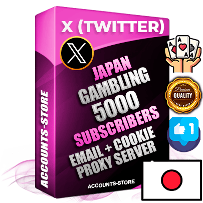 Professional Japanese PREMIUM X (Twitter) accounts of manual registration and farming for the GAMBLING niche with high trust history photos and tweets — fully themed and optimized for GAMBLING advertising and promotion — 5000 niche-related live active followers 2009–2014 registration year Verified Email (Included) + Cookie JSON for secure import and login to the account + User Agent + High-quality filling (Photo Header Posts). Fully ready for targeted campaigns and ad launches from any country. Perfectly hold ads without bans. Ideal for any earning schemes affiliate promotions and marketing projects. Quality unlimited IPv4 proxy server included.