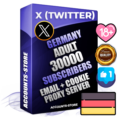 Professional German PREMIUM X (Twitter) accounts of manual registration and farming for the ADULT niche with high trust history photos and tweets — fully themed and optimized for ADULT advertising and promotion — 30000 niche-related live active followers 2009–2014 registration year Verified Email (Included) + Cookie JSON for secure import and login to the account + User Agent + High-quality filling (Photo Header Posts). Fully ready for targeted campaigns and ad launches from any country. Perfectly hold ads without bans. Ideal for any earning schemes affiliate promotions and marketing projects. Quality unlimited IPv4 proxy server included.