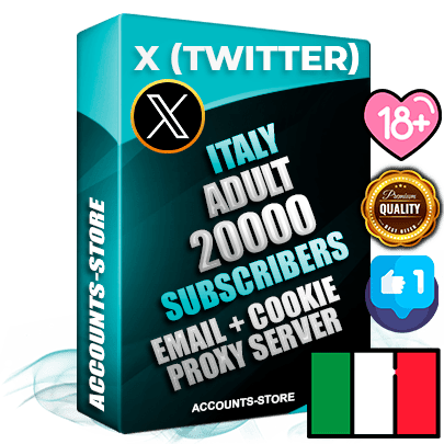 Professional Italian PREMIUM X (Twitter) accounts of manual registration and farming for the ADULT niche with high trust history photos and tweets — fully themed and optimized for ADULT advertising and promotion — 20000 niche-related live active followers 2009–2014 registration year Verified Email (Included) + Cookie JSON for secure import and login to the account + User Agent + High-quality filling (Photo Header Posts). Fully ready for targeted campaigns and ad launches from any country. Perfectly hold ads without bans. Ideal for any earning schemes affiliate promotions and marketing projects. Quality unlimited IPv4 proxy server included. Professional Italian PREMIUM X (Twitter) accounts of manual registration and farming for the ADULT niche with high trust history photos and tweets — fully themed and optimized for ADULT advertising and promotion — 20000 niche-related live active followers 2009–2014 registration year Verified Email (Included) + Cookie JSON for secure import and login to the account + User Agent + High-quality filling (Photo Header Posts). Fully ready for targeted campaigns and ad launches from any country. Perfectly hold ads without bans. Ideal for any earning schemes affiliate promotions and marketing projects. Quality unlimited IPv4 proxy server included.