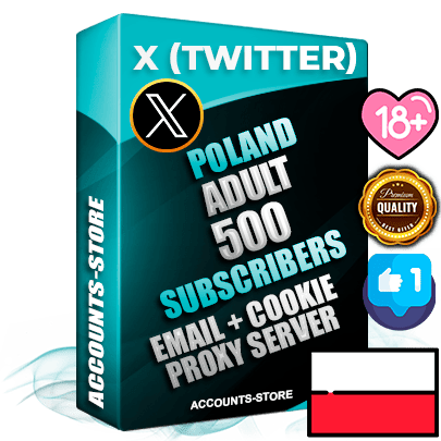 Professional Polish PREMIUM X (Twitter) accounts of manual registration and farming for the ADULT niche with high trust history photos and tweets — fully themed and optimized for ADULT advertising and promotion — 500 niche-related live active followers 2009–2014 registration year Verified Email (Included) + Cookie JSON for secure import and login to the account + User Agent + High-quality filling (Photo Header Posts). Fully ready for targeted campaigns and ad launches from any country. Perfectly hold ads without bans. Ideal for any earning schemes affiliate promotions and marketing projects. Quality unlimited IPv4 proxy server included. Professional Polish PREMIUM X (Twitter) accounts of manual registration and farming for the ADULT niche with high trust history photos and tweets — fully themed and optimized for ADULT advertising and promotion — 500 niche-related live active followers 2009–2014 registration year Verified Email (Included) + Cookie JSON for secure import and login to the account + User Agent + High-quality filling (Photo Header Posts). Fully ready for targeted campaigns and ad launches from any country. Perfectly hold ads without bans. Ideal for any earning schemes affiliate promotions and marketing projects. Quality unlimited IPv4 proxy server included.