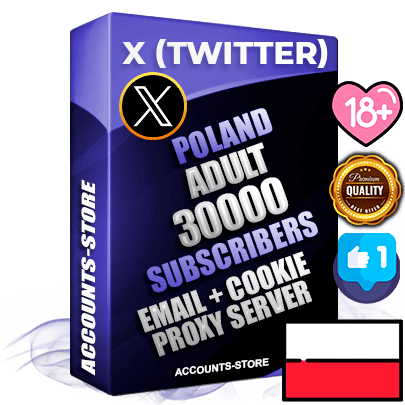 Professional Polish PREMIUM X (Twitter) accounts of manual registration and farming for the ADULT niche with high trust history photos and tweets — fully themed and optimized for ADULT advertising and promotion — 30000 niche-related live active followers 2009–2014 registration year Verified Email (Included) + Cookie JSON for secure import and login to the account + User Agent + High-quality filling (Photo Header Posts). Fully ready for targeted campaigns and ad launches from any country. Perfectly hold ads without bans. Ideal for any earning schemes affiliate promotions and marketing projects. Quality unlimited IPv4 proxy server included. Professional Polish PREMIUM X (Twitter) accounts of manual registration and farming for the ADULT niche with high trust history photos and tweets — fully themed and optimized for ADULT advertising and promotion — 30000 niche-related live active followers 2009–2014 registration year Verified Email (Included) + Cookie JSON for secure import and login to the account + User Agent + High-quality filling (Photo Header Posts). Fully ready for targeted campaigns and ad launches from any country. Perfectly hold ads without bans. Ideal for any earning schemes affiliate promotions and marketing projects. Quality unlimited IPv4 proxy server included.