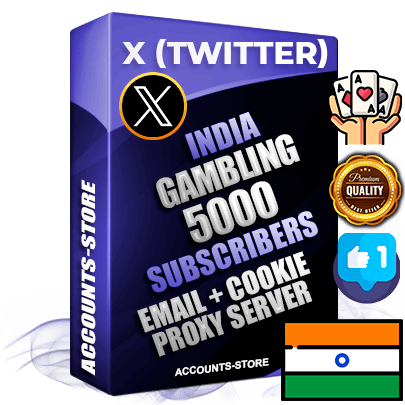 Professional Indian PREMIUM X (Twitter) accounts of manual registration and farming for the GAMBLING niche with high trust history photos and tweets — fully themed and optimized for GAMBLING advertising and promotion — 5000 niche-related live active followers 2009–2014 registration year Verified Email (Included) + Cookie JSON for secure import and login to the account + User Agent + High-quality filling (Photo Header Posts). Fully ready for targeted campaigns and ad launches from any country. Perfectly hold ads without bans. Ideal for any earning schemes affiliate promotions and marketing projects. Quality unlimited IPv4 proxy server included.