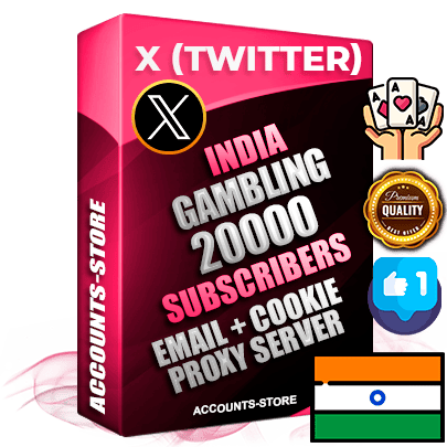 Professional Indian PREMIUM X (Twitter) accounts of manual registration and farming for the GAMBLING niche with high trust history photos and tweets — fully themed and optimized for GAMBLING advertising and promotion — 20000 niche-related live active followers 2009–2014 registration year Verified Email (Included) + Cookie JSON for secure import and login to the account + User Agent + High-quality filling (Photo Header Posts). Fully ready for targeted campaigns and ad launches from any country. Perfectly hold ads without bans. Ideal for any earning schemes affiliate promotions and marketing projects. Quality unlimited IPv4 proxy server included.