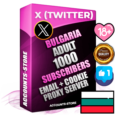 Professional Bulgarian PREMIUM X (Twitter) accounts of manual registration and farming for the ADULT niche with high trust history photos and tweets — fully themed and optimized for ADULT advertising and promotion — 1000 niche-related live active followers 2009–2014 registration year Verified Email (Included) + Cookie JSON for secure import and login to the account + User Agent + High-quality filling (Photo Header Posts). Fully ready for targeted campaigns and ad launches from any country. Perfectly hold ads without bans. Ideal for any earning schemes affiliate promotions and marketing projects. Quality unlimited IPv4 proxy server included. Professional Bulgarian PREMIUM X (Twitter) accounts of manual registration and farming for the ADULT niche with high trust history photos and tweets — fully themed and optimized for ADULT advertising and promotion — 1000 niche-related live active followers 2009–2014 registration year Verified Email (Included) + Cookie JSON for secure import and login to the account + User Agent + High-quality filling (Photo Header Posts). Fully ready for targeted campaigns and ad launches from any country. Perfectly hold ads without bans. Ideal for any earning schemes affiliate promotions and marketing projects. Quality unlimited IPv4 proxy server included.