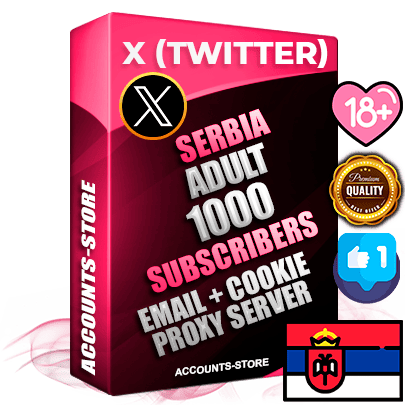Professional Serbian PREMIUM X (Twitter) accounts of manual registration and farming for the ADULT niche with high trust history photos and tweets — fully themed and optimized for ADULT advertising and promotion — 1000 niche-related live active followers 2009–2014 registration year Verified Email (Included) + Cookie JSON for secure import and login to the account + User Agent + High-quality filling (Photo Header Posts). Fully ready for targeted campaigns and ad launches from any country. Perfectly hold ads without bans. Ideal for any earning schemes affiliate promotions and marketing projects. Quality unlimited IPv4 proxy server included.