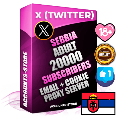 Professional Serbian PREMIUM X (Twitter) accounts of manual registration and farming for the ADULT niche with high trust history photos and tweets — fully themed and optimized for ADULT advertising and promotion — 20000 niche-related live active followers 2009–2014 registration year Verified Email (Included) + Cookie JSON for secure import and login to the account + User Agent + High-quality filling (Photo Header Posts). Fully ready for targeted campaigns and ad launches from any country. Perfectly hold ads without bans. Ideal for any earning schemes affiliate promotions and marketing projects. Quality unlimited IPv4 proxy server included.