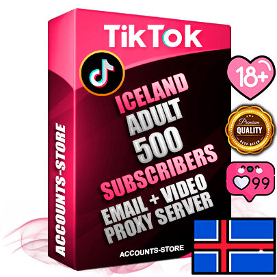 Professional Icelandic PREMIUM TikTok accounts of manual registration and farming for the ADULT niche with high trust history profile photos and videos — fully themed and optimized for ADULT advertising and promotion — 500 niche-related live active subscribers 2018–2022 registration years Verified Email (included) + Cookie JSON for secure import and login to the account + User Agent + high-quality content filling (profile photo banner and videos). Fully ready for targeted campaigns and ad launches from any country. Perfectly holds ads without bans. Ideal for any earning schemes affiliate promotions and marketing projects. Quality unlimited IPv4 proxy server included.