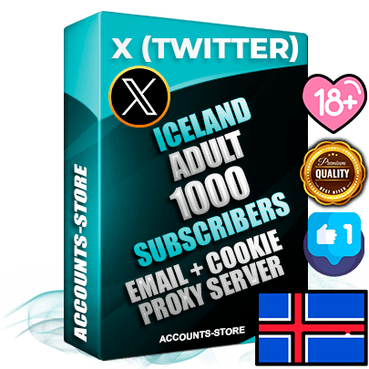 Professional Icelandic PREMIUM X (Twitter) accounts of manual registration and farming for the ADULT niche with high trust history photos and tweets — fully themed and optimized for ADULT advertising and promotion — 1000 niche-related live active followers 2009–2014 registration year Verified Email (Included) + Cookie JSON for secure import and login to the account + User Agent + High-quality filling (Photo Header Posts). Fully ready for targeted campaigns and ad launches from any country. Perfectly hold ads without bans. Ideal for any earning schemes affiliate promotions and marketing projects. Quality unlimited IPv4 proxy server included.
