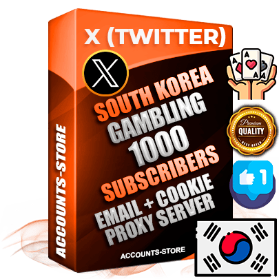 Professional Korean PREMIUM X (Twitter) accounts of manual registration and farming for the GAMBLING niche with high trust history photos and tweets — fully themed and optimized for GAMBLING advertising and promotion — 1000 niche-related live active followers 2009–2014 registration year Verified Email (Included) + Cookie JSON for secure import and login to the account + User Agent + High-quality filling (Photo Header Posts). Fully ready for targeted campaigns and ad launches from any country. Perfectly hold ads without bans. Ideal for any earning schemes affiliate promotions and marketing projects. Quality unlimited IPv4 proxy server included.