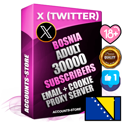 Professional Bosnian PREMIUM X (Twitter) accounts of manual registration and farming for the ADULT niche with high trust history photos and tweets — fully themed and optimized for ADULT advertising and promotion — 30000 niche-related live active followers 2009–2014 registration year Verified Email (Included) + Cookie JSON for secure import and login to the account + User Agent + High-quality filling (Photo Header Posts). Fully ready for targeted campaigns and ad launches from any country. Perfectly hold ads without bans. Ideal for any earning schemes affiliate promotions and marketing projects. Quality unlimited IPv4 proxy server included. Professional Bosnian PREMIUM X (Twitter) accounts of manual registration and farming for the ADULT niche with high trust history photos and tweets — fully themed and optimized for ADULT advertising and promotion — 30000 niche-related live active followers 2009–2014 registration year Verified Email (Included) + Cookie JSON for secure import and login to the account + User Agent + High-quality filling (Photo Header Posts). Fully ready for targeted campaigns and ad launches from any country. Perfectly hold ads without bans. Ideal for any earning schemes affiliate promotions and marketing projects. Quality unlimited IPv4 proxy server included.