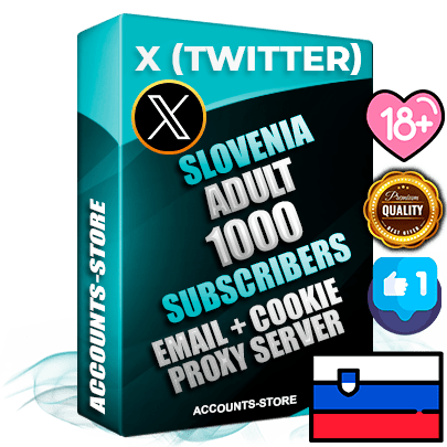 Professional Slovenian PREMIUM X (Twitter) accounts of manual registration and farming for the ADULT niche with high trust history photos and tweets — fully themed and optimized for ADULT advertising and promotion — 1000 niche-related live active followers 2009–2014 registration year Verified Email (Included) + Cookie JSON for secure import and login to the account + User Agent + High-quality filling (Photo Header Posts). Fully ready for targeted campaigns and ad launches from any country. Perfectly hold ads without bans. Ideal for any earning schemes affiliate promotions and marketing projects. Quality unlimited IPv4 proxy server included. Professional Slovenian PREMIUM X (Twitter) accounts of manual registration and farming for the ADULT niche with high trust history photos and tweets — fully themed and optimized for ADULT advertising and promotion — 1000 niche-related live active followers 2009–2014 registration year Verified Email (Included) + Cookie JSON for secure import and login to the account + User Agent + High-quality filling (Photo Header Posts). Fully ready for targeted campaigns and ad launches from any country. Perfectly hold ads without bans. Ideal for any earning schemes affiliate promotions and marketing projects. Quality unlimited IPv4 proxy server included.