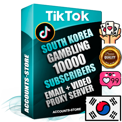 Professional Korean PREMIUM TikTok accounts of manual registration and farming for the GAMBLING niche with high trust history profile photos and videos — fully themed and optimized for GAMBLING advertising and promotion — 10000 niche-related live active subscribers 2018–2022 registration years Verified Email (included) + Cookie JSON for secure import and login to the account + User Agent + high-quality content filling (profile photo banner and videos). Fully ready for targeted campaigns and ad launches from any country. Perfectly holds ads without bans. Ideal for any earning schemes affiliate promotions and marketing projects. Quality unlimited IPv4 proxy server included.