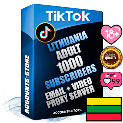 Professional Lithuanian PREMIUM TikTok accounts of manual registration and farming for the ADULT niche with high trust history profile photos and videos — fully themed and optimized for ADULT advertising and promotion — 1000 niche-related live active subscribers 2018–2022 registration years Verified Email (included) + Cookie JSON for secure import and login to the account + User Agent + high-quality content filling (profile photo banner and videos). Fully ready for targeted campaigns and ad launches from any country. Perfectly holds ads without bans. Ideal for any earning schemes affiliate promotions and marketing projects. Quality unlimited IPv4 proxy server included. Professional Lithuanian PREMIUM TikTok accounts of manual registration and farming for the ADULT niche with high trust history profile photos and videos — fully themed and optimized for ADULT advertising and promotion — 1000 niche-related live active subscribers 2018–2022 registration years Verified Email (included) + Cookie JSON for secure import and login to the account + User Agent + high-quality content filling (profile photo banner and videos). Fully ready for targeted campaigns and ad launches from any country. Perfectly holds ads without bans. Ideal for any earning schemes affiliate promotions and marketing projects. Quality unlimited IPv4 proxy server included.