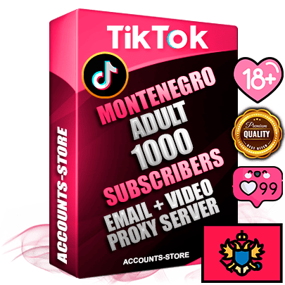 Professional Montenegrin PREMIUM TikTok accounts of manual registration and farming for the ADULT niche with high trust history profile photos and videos — fully themed and optimized for ADULT advertising and promotion — 1000 niche-related live active subscribers 2018–2022 registration years Verified Email (included) + Cookie JSON for secure import and login to the account + User Agent + high-quality content filling (profile photo banner and videos). Fully ready for targeted campaigns and ad launches from any country. Perfectly holds ads without bans. Ideal for any earning schemes affiliate promotions and marketing projects. Quality unlimited IPv4 proxy server included. Professional Montenegrin PREMIUM TikTok accounts of manual registration and farming for the ADULT niche with high trust history profile photos and videos — fully themed and optimized for ADULT advertising and promotion — 1000 niche-related live active subscribers 2018–2022 registration years Verified Email (included) + Cookie JSON for secure import and login to the account + User Agent + high-quality content filling (profile photo banner and videos). Fully ready for targeted campaigns and ad launches from any country. Perfectly holds ads without bans. Ideal for any earning schemes affiliate promotions and marketing projects. Quality unlimited IPv4 proxy server included.