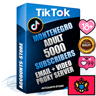 Professional Montenegrin PREMIUM TikTok accounts of manual registration and farming for the ADULT niche with high trust history profile photos and videos — fully themed and optimized for ADULT advertising and promotion — 5000 niche-related live active subscribers 2018–2022 registration years Verified Email (included) + Cookie JSON for secure import and login to the account + User Agent + high-quality content filling (profile photo banner and videos). Fully ready for targeted campaigns and ad launches from any country. Perfectly holds ads without bans. Ideal for any earning schemes affiliate promotions and marketing projects. Quality unlimited IPv4 proxy server included. Professional Montenegrin PREMIUM TikTok accounts of manual registration and farming for the ADULT niche with high trust history profile photos and videos — fully themed and optimized for ADULT advertising and promotion — 5000 niche-related live active subscribers 2018–2022 registration years Verified Email (included) + Cookie JSON for secure import and login to the account + User Agent + high-quality content filling (profile photo banner and videos). Fully ready for targeted campaigns and ad launches from any country. Perfectly holds ads without bans. Ideal for any earning schemes affiliate promotions and marketing projects. Quality unlimited IPv4 proxy server included.